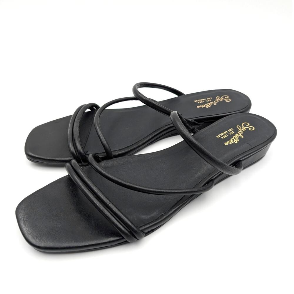 Seychelles Rock Candy Strappy Sandals Women's Leather Black Size US11 EU42